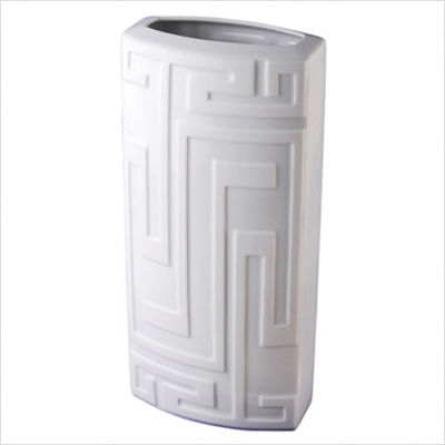 Dedalo White Vase 32 cm,narrow