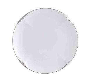 Ruyi Round Plate 26.5cm Platinum Rim