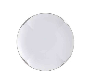 Ruyi Round Plate 21cm Platinum Rim