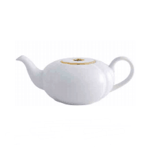 Ruyi Teapot with Lid Medium- Gold Rim