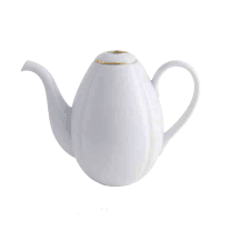 Ruyi Hot Beverage pot Large - Gold Rim 
