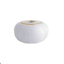 Ruyi Sugar Bowl with Lid Small - Gold Rim