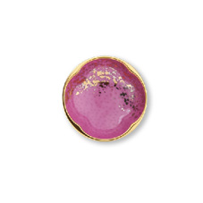 Ruyi Dish 7cm-Pink lacquer