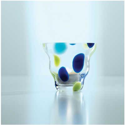 Confetti Votive,Lime light & dark blue dots