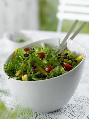 /salad bowl w/server,porcelain